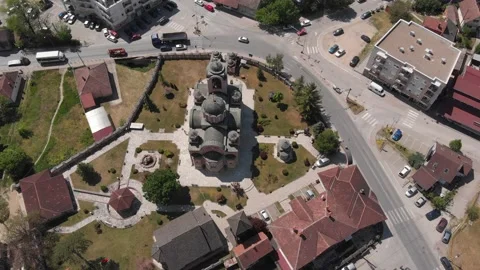 Church-drone-18 Stockbeeldmateriaal 135683148