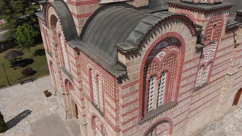 Church-drone-9 Stockbeeldmateriaal 135679149