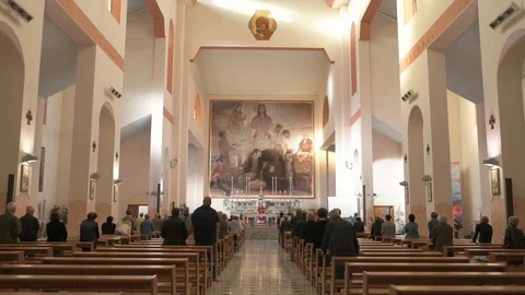 Church during service Stock Footage 89974459