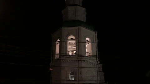 Church in the evening on christmas easter Stock Footage 108176916