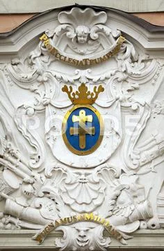 Church exterior carvings Stock Photos