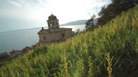 Church Fall Landscape Stock Footage 24102984