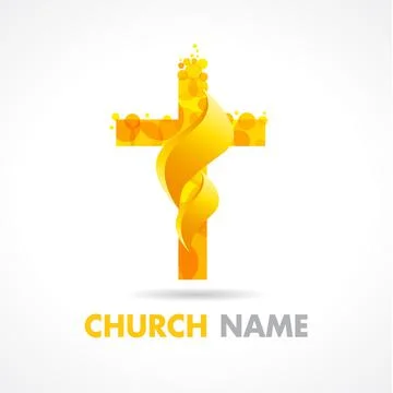 Church fire logo Stock Illustration
