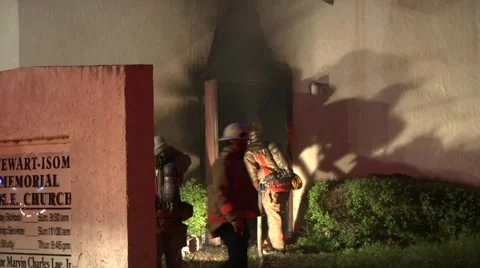 Church Fire SPFR#5 Stock Footage 937133