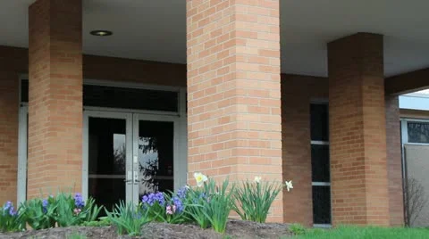 Church Front with flowers 動画素材 10834563