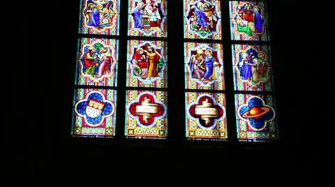Church glass Stock Footage 23875596