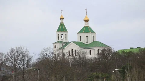 Church on the hill Stock Footage 67363065