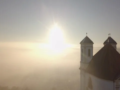 Church on a hill Vídeo Stock 81976627