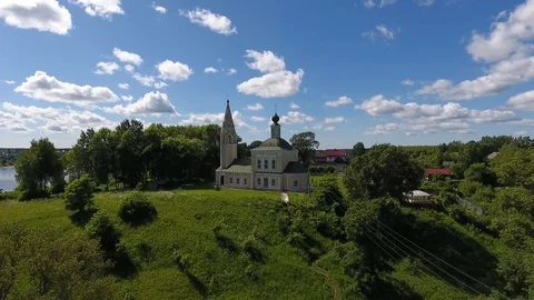 Church on the hill Stock Footage 101660386