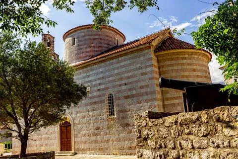 Church of the Holy Trinity in budva Stock Photos
