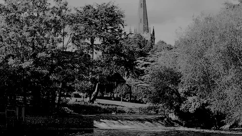 Church holy trinity stratford upon avon england UK Stock Footage