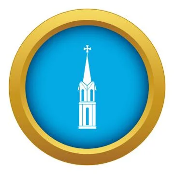 Church icon blue vector isolated 스톡 일러스트