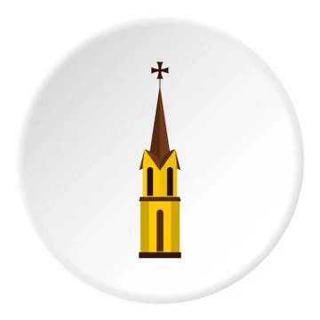 Church icon circle 스톡 일러스트