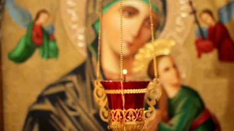 Church icon close up. Stock Footage 87378330