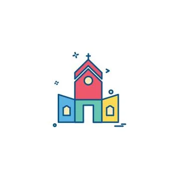 Church icon design vector Illustrazione stock