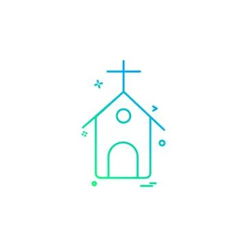 Church icon design vector Illustrazione stock