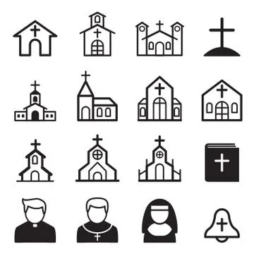 Church icon Illustrazione stock