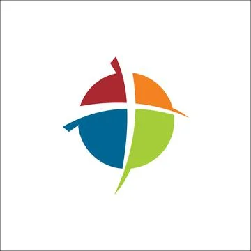 Church icon logo circle solid vector Stock Illustration