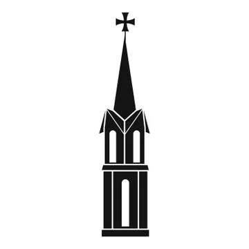 Church icon, simple style 스톡 일러스트