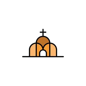 Church icon vector design element logo sign Stock-Illustration