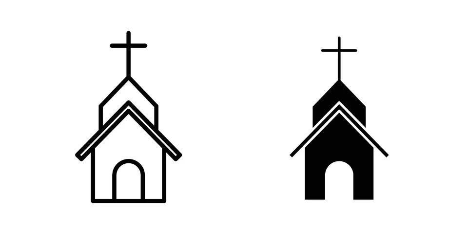 Church icon vector design illustrations Ilustración de archivo