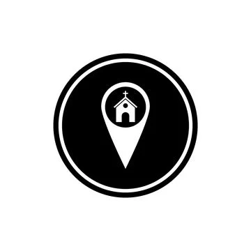 Church icon vector Stock Illustration