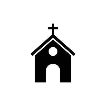 Church icon vector Stock Illustration
