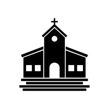 Church icon vector 스톡 일러스트