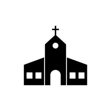 Church icon vector 스톡 일러스트