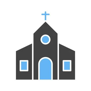 Church icon vector image. Illustrazione stock