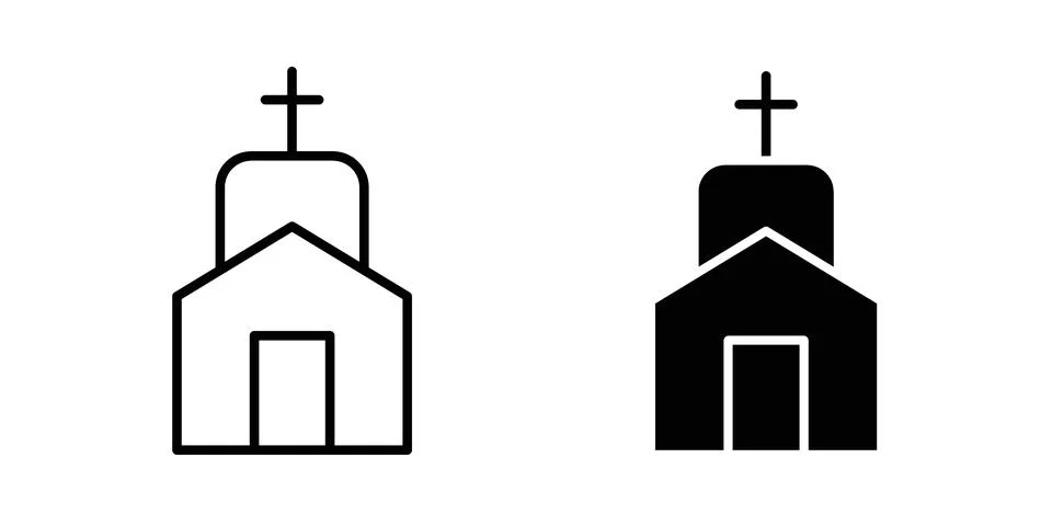 Church icon for web projects Ilustración de archivo