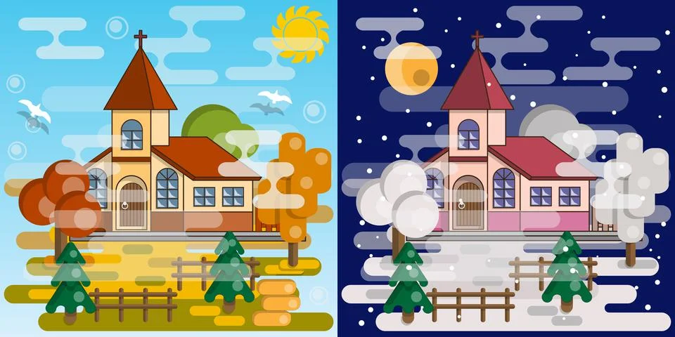 Church. Stock Illustration