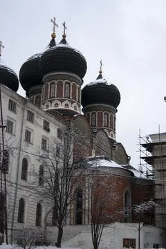 Church of the Intercession of the Blessed Virgin Mary in Moscow Stock Photos