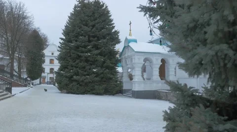Church of the Intercession in the Donetsk Region. Stock Footage 63179067