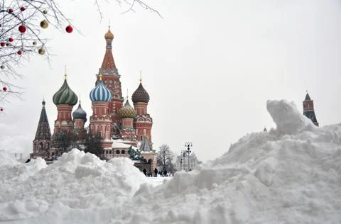 Church of the Intercession on the Moat on Red Square in Moscow Stock Photos