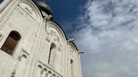 Church of the Intercession on the Nerl 2021 03 Stock Footage 162589167