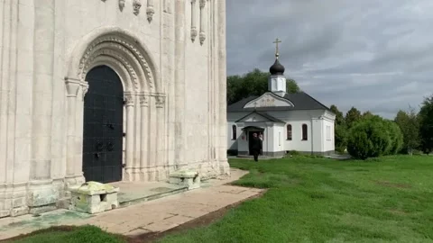 Church of the Intercession on the Nerl 2021 04 Stock Footage 162589166