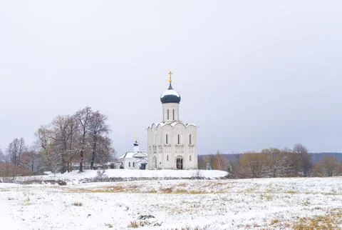Church of the Intercession on the Nerl Stock Photos
