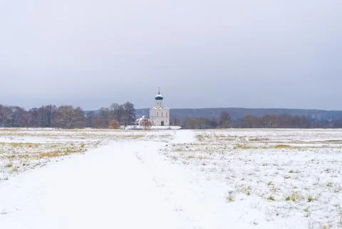 Church of the Intercession on the Nerl Stock Photos