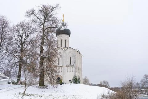 Church of the Intercession on the Nerl Stock Photos