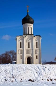 Church of the Intercession on the River Nerl Stock Photos