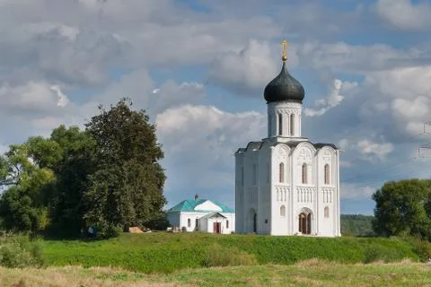 Church of Intercession on River Nerl Stock Photos