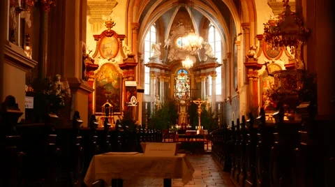 Church interior of Bratislava Stock Footage 61484869