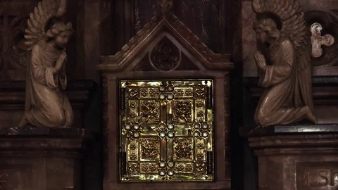 Church Interior Decoration Stock Footage 74128780