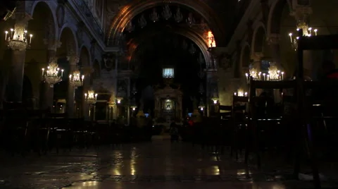 Church interior dolly Stock Footage 45525171