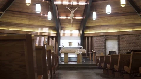 Church Interior Dolly Stock-Footage 232035595
