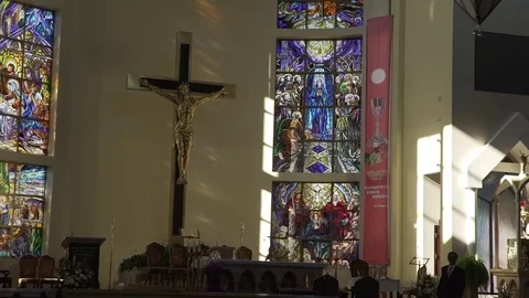 Church interior Stock Footage 71259712