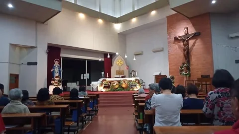 Church interior Stock Footage 282066252