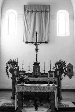 Church interior Stock Photos
