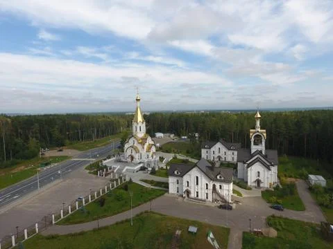 The Church in Katyn. Smolensk. Russia. Stock Photos
